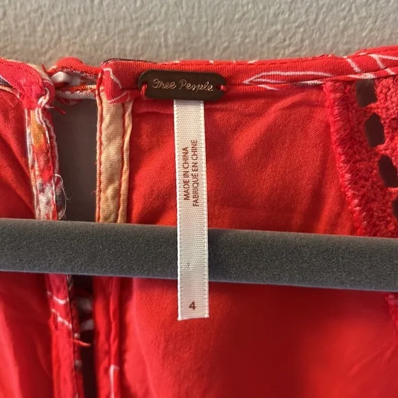 Free People red/orange Boho Dress (Size 4) - Picture 2 of 7